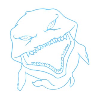 モササウルス下絵